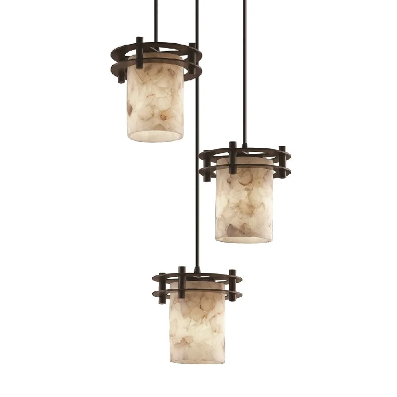 Justice Design Wire Mesh Pendants 1-light Dark Bronze Pendant, Cone Shade