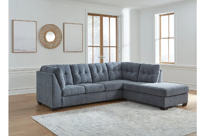 Marleton Denim 2-Piece Sectional with Chaise