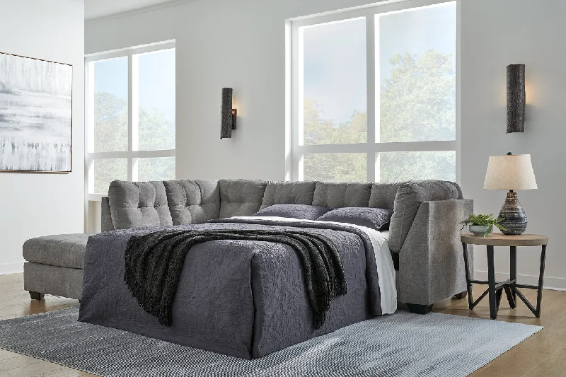 Marleton Gray 2-Piece Sleeper Sectional with Chaise