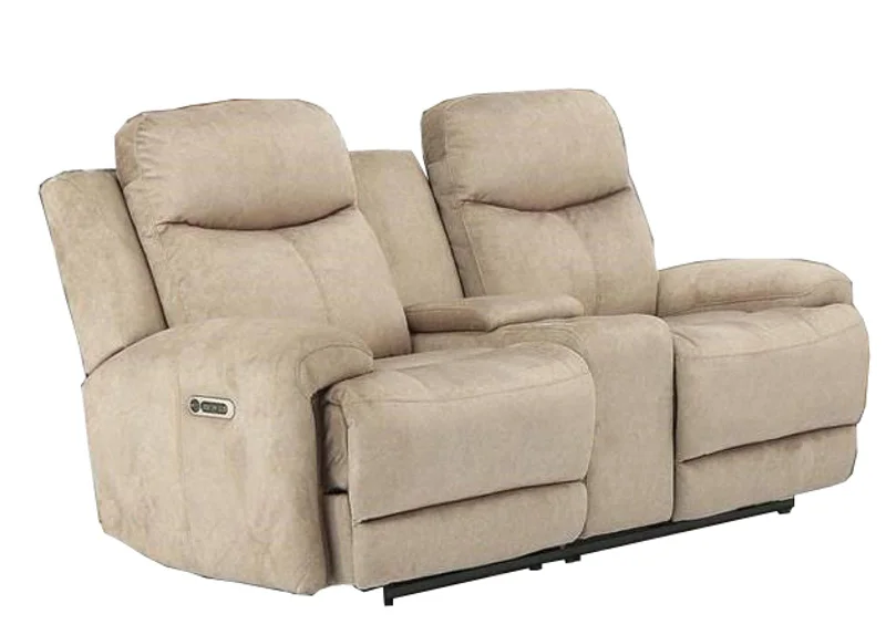 Parker House Bowie Loveseat Recliner Power with USB and Power Headrest and Gel Foam in Doe MBOW#822PH-DOE