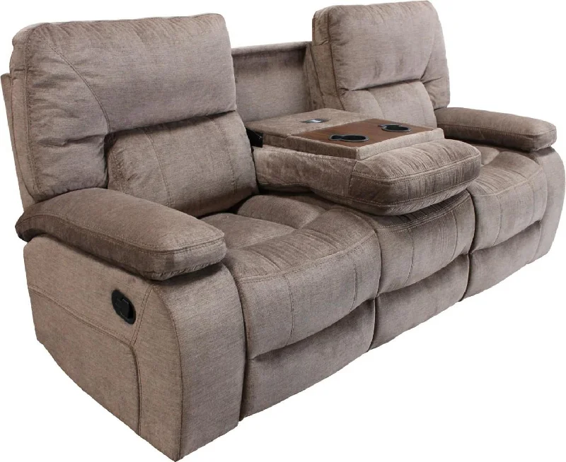 Parker House Chapman Sofa Dual Recliner Manual with Drop Down in Kona