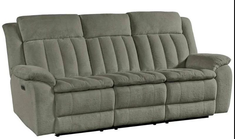 Parker House Furniture Cuddler Power Sofa in Laurel Dove