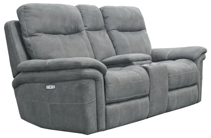 Parker House Mason Loveseat Dual Reclining Power with USB Charging Port and Power Hradrest in Carbon