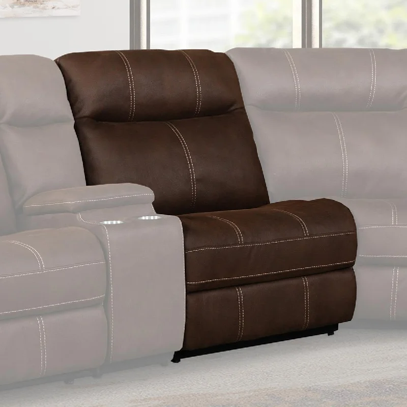 Parker House Mason Manual Armless Recliner in Dark Kahlua