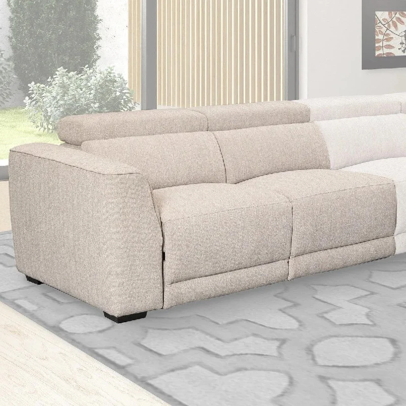 Parker House Noho Power Left Arm Facing Loveseat in Bisque