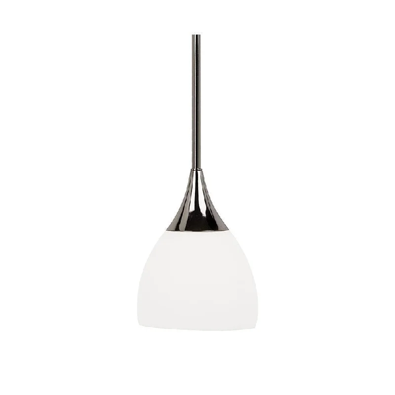 Sea Gull Lighting 61791-841 Solana 1-Light Mini Pendant Polished Nickle Finish