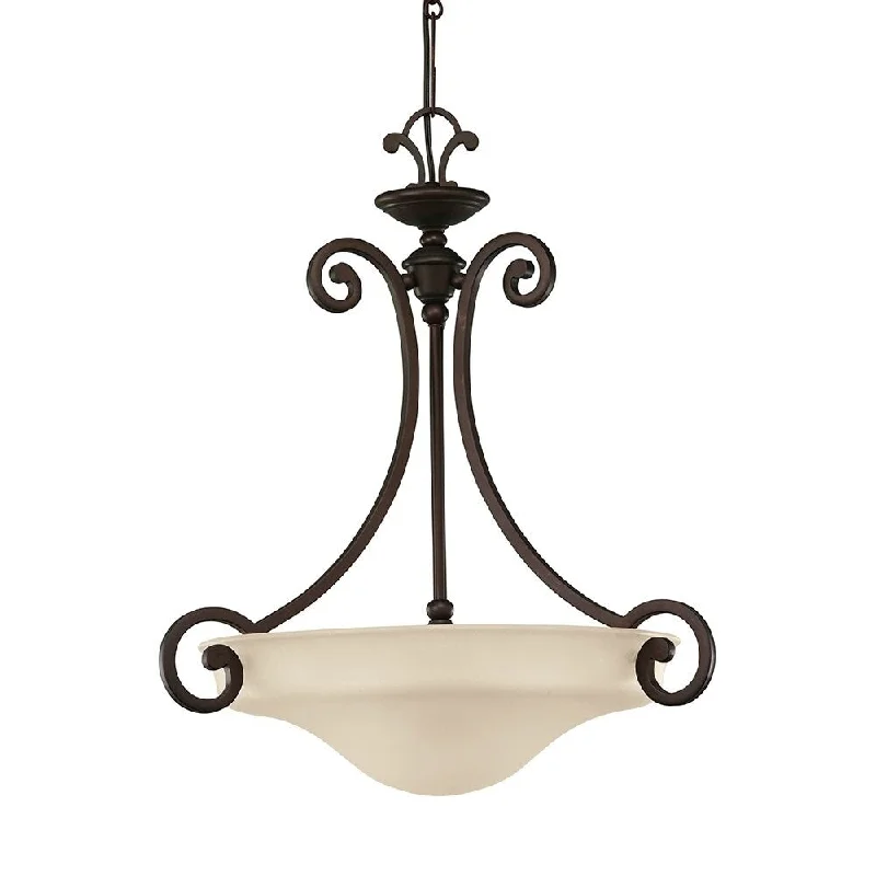 Sea Gull Lighting 65146-814 Acadia 3-Light Pendant Misted Bronze Finish