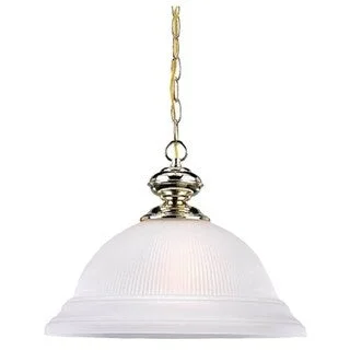 Sea Gull Lighting 6640-02 Mullica Hill 1-Light Pendant, Polished Brass Finish