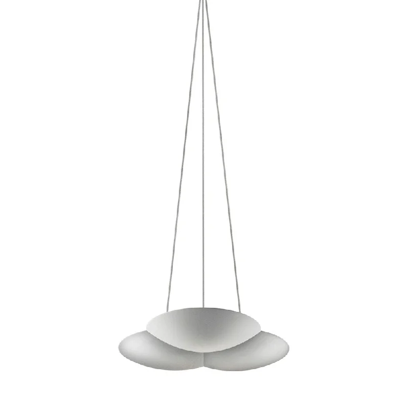 Sonneman Lighting Big Cloud UpLight LED Bright Satin Aluminum Pendant, Optical Acrylic Diffuser - Silver