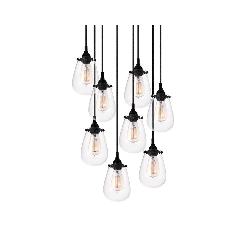 Sonneman Lighting Chelsea 8-light Satin Black Pendant