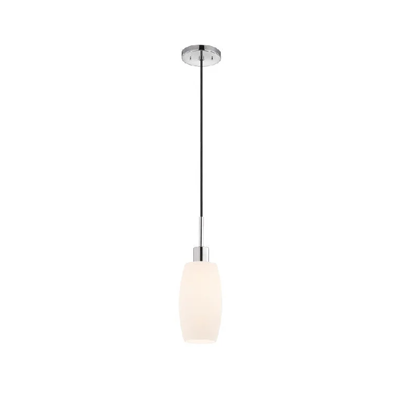 Sonneman Lighting Glass Pendants - Polished Chrome Barrel Pendant