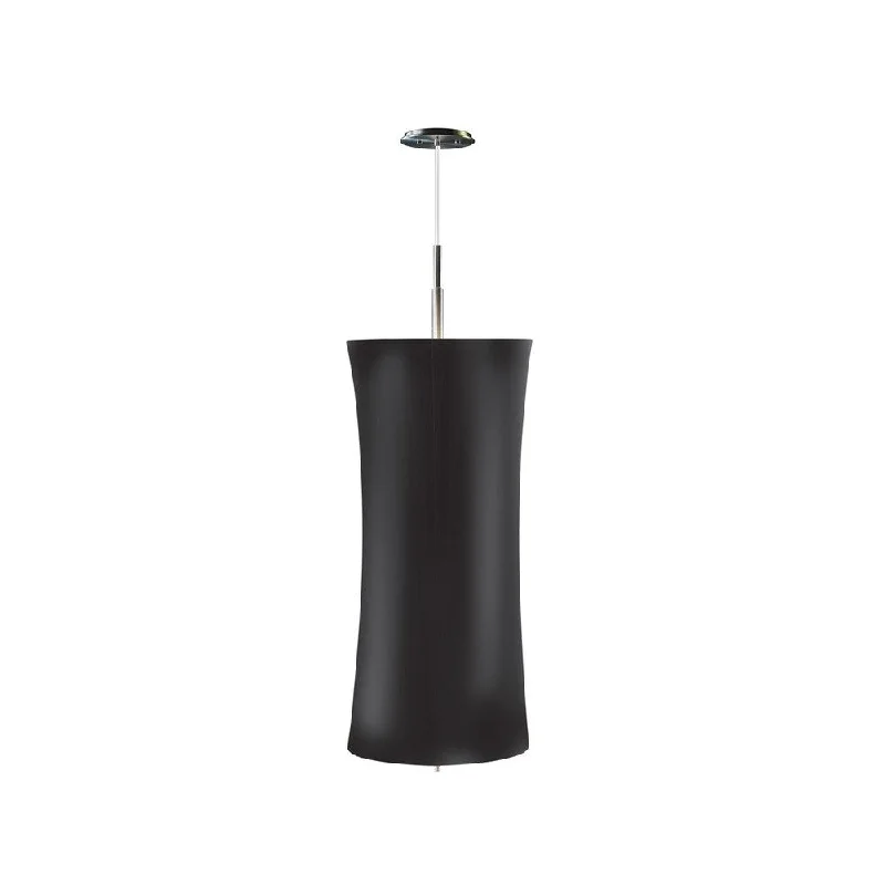 Sonneman Lighting Lightweights Large Cylinder Ceiling Pendant with Black Shade