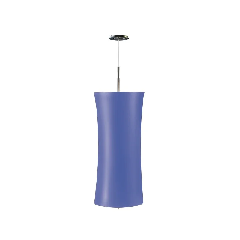 Sonneman Lighting Lightweights Large Cylinder Ceiling Pendant with Blue Shade