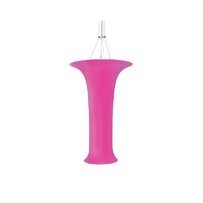 Sonneman Lighting Lightweights Large Flared Pendant with Fuschia Shade