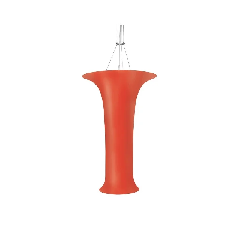 Sonneman Lighting Lightweights Large Flared Pendant with Red Shade