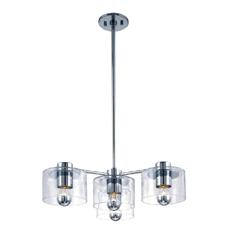 Sonneman Lighting Transparence 4-light Polished Chrome Pendant