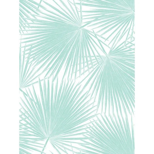 Aruba Wallpaper in Aqua from the Tortuga Collection