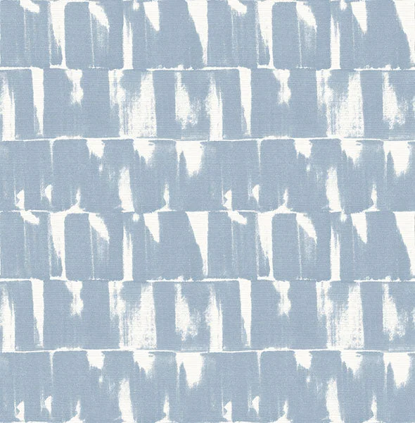 Bancroft Blue Artistic Stripe Wallpaper