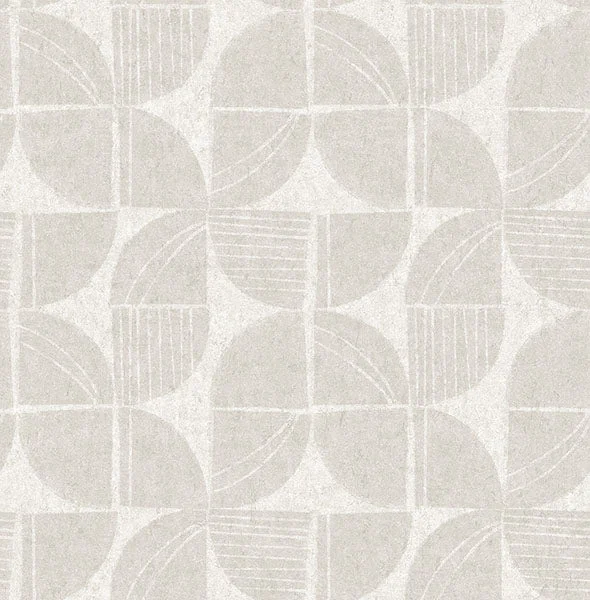 Baxter Bone Semicircle Mosaic Wallpaper