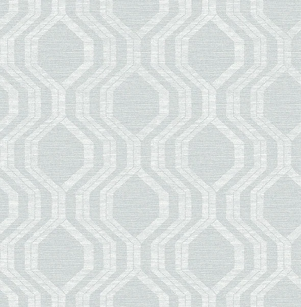 Burton Pewter Modern Ogee Wallpaper