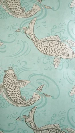 Derwent Wallpaper in Turquoise from the Folia Collection by Osborne & Little