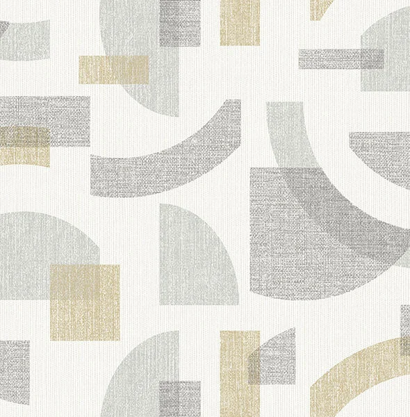 Fulton Gold Shapes Wallpaper