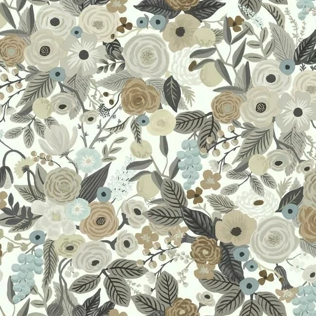 Garden Party Wallpaper in Brown and Beige from the Rifle Paper Co. Collection