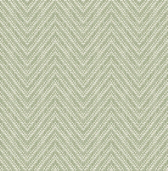 Glynn Green Chevron Wallpaper