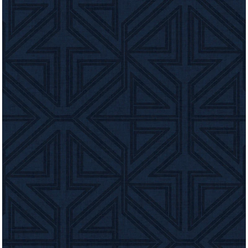 Kachel Indigo Geometric Wallpaper from the Scott Living II Collection