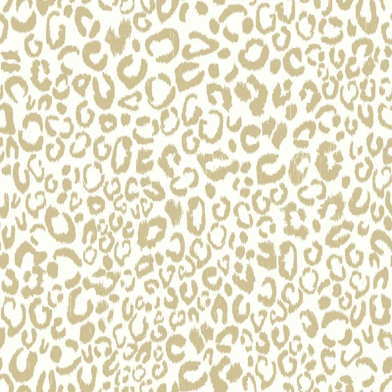 Leopard Peel & Stick Wallpaper in Gold