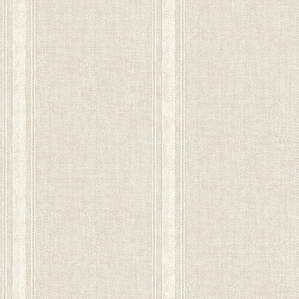 Linette Beige Fabric Stripe Wallpaper from the Delphine Collection