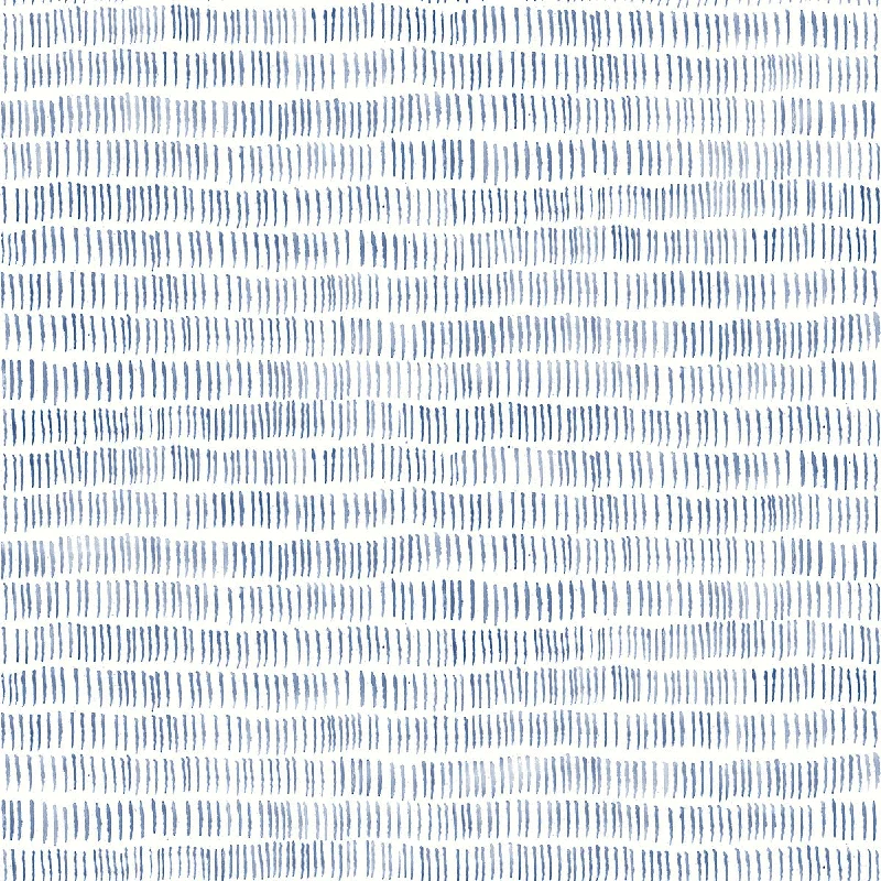 Pips Navy Watercolor Brushstrokes Wallpaper from the Thoreau Collection