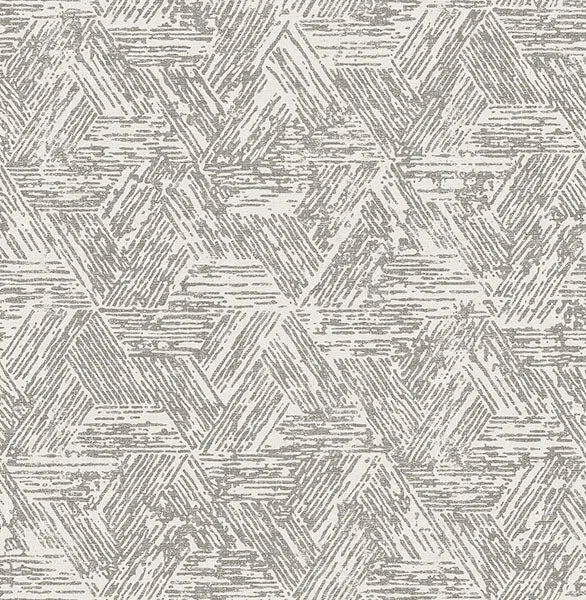 Retreat Charcoal Quilted Geometric Wallpaper