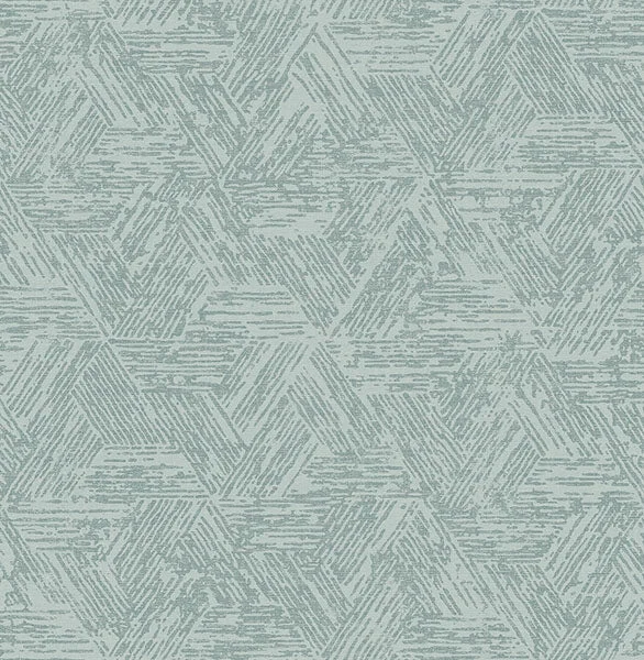 Retreat Denim Quilted Geometric Wallpaper