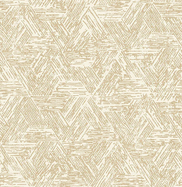 Retreat Light Brown Quilted Geometric Wallpaper