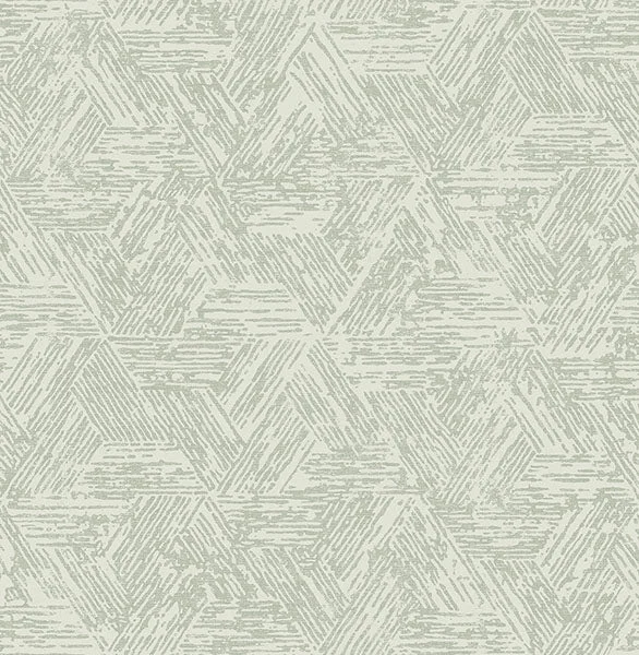 Retreat Sea Green Quilted Geometric Wallpaper