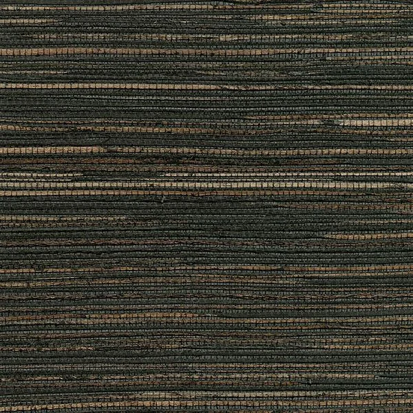 Shandong Ramie Grasscloth Wallpaper in Charcoal by Brewster Home Fashions