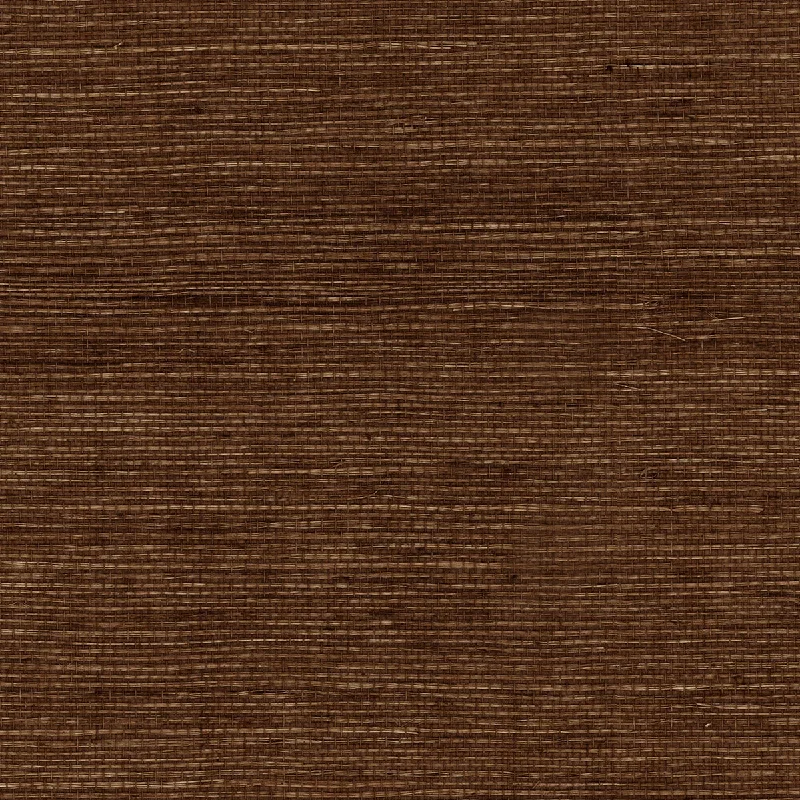 Sisal Grasscloth Wallpaper in Chocolate from the Luxe Retreat Collection