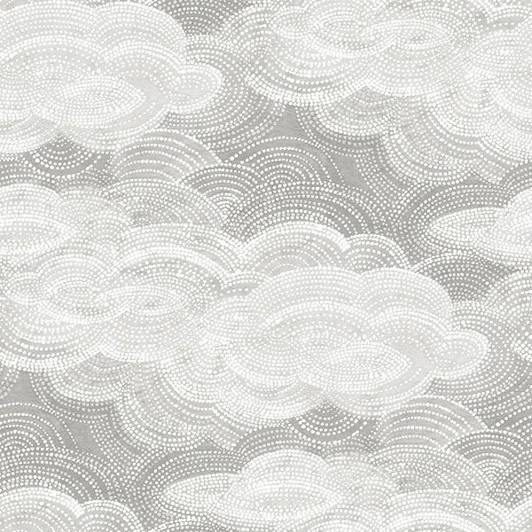 Vision Grey Stipple Clouds Wallpaper