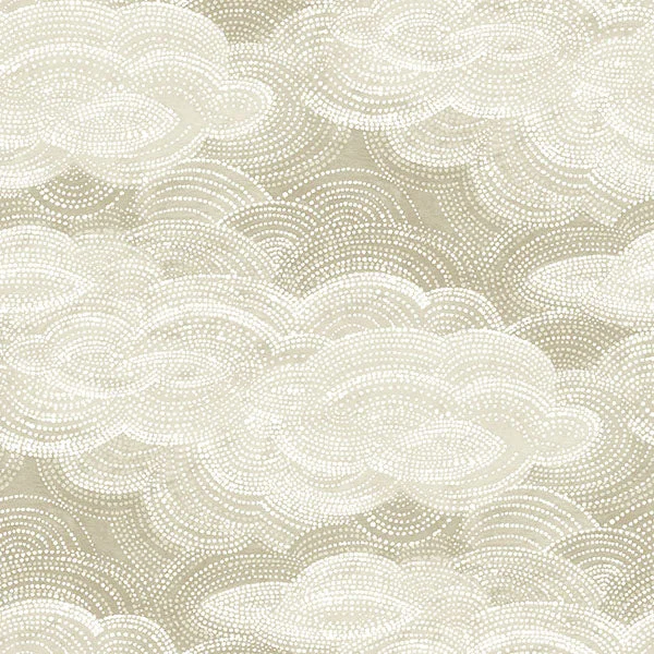 Vision Pearl Stipple Clouds Wallpaper