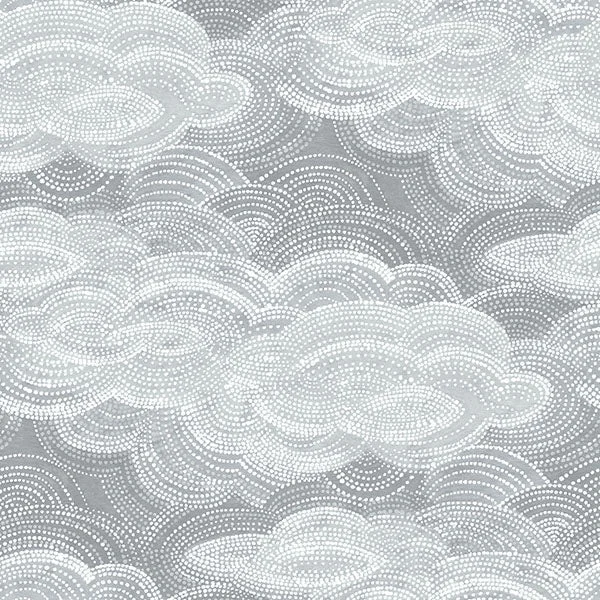 Vision Slate Stipple Clouds Wallpaper