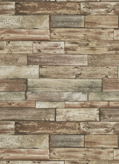 Wood Wallpaper in Brown design by BD Wall