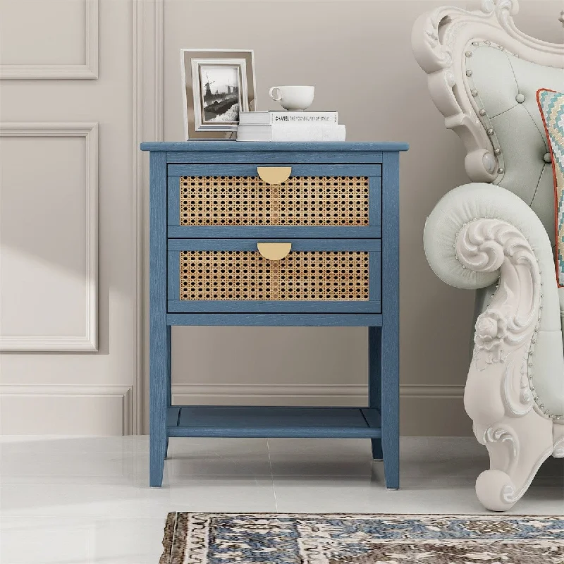 2 Drawer Side Table