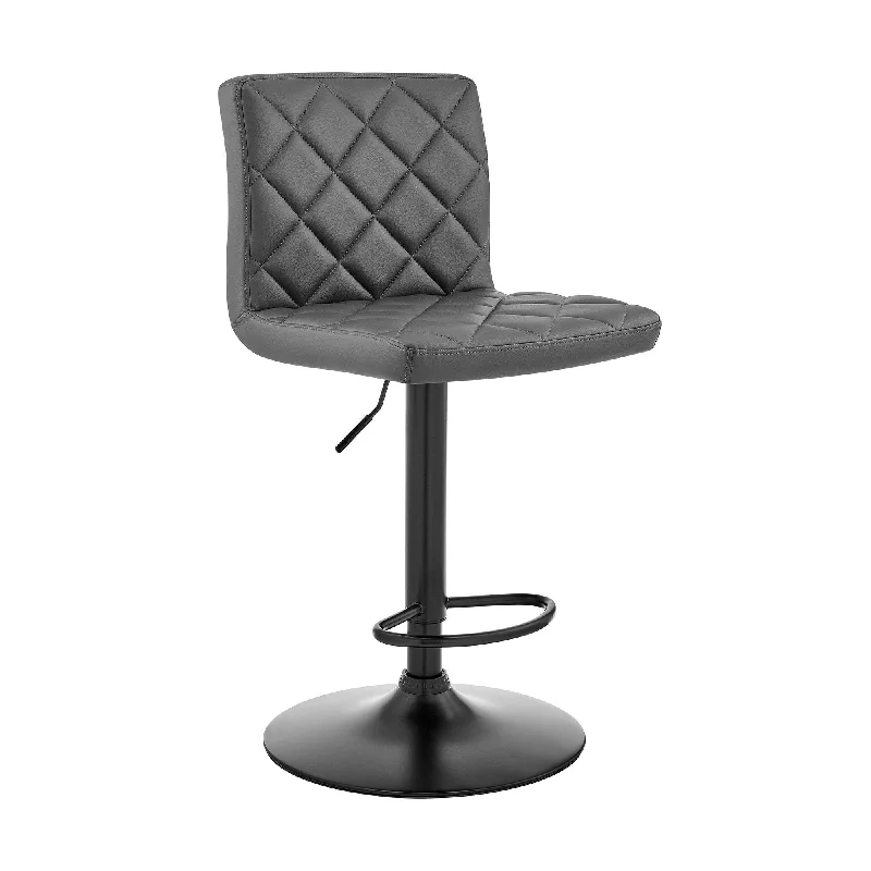 46" Swivel Low Back Adjustable Height Bar Chair - Gray / Black