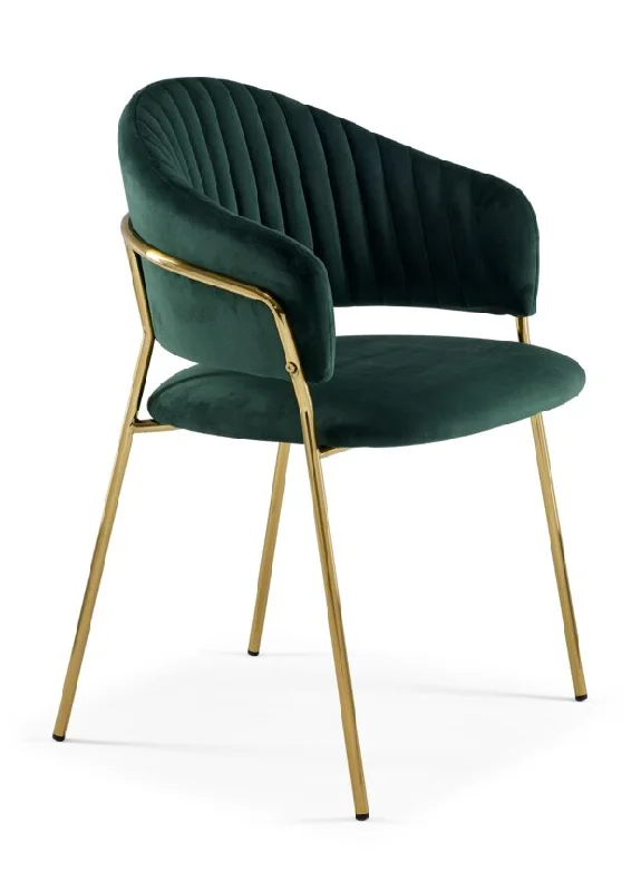 Cinzia Armchair - Emerald, Gold