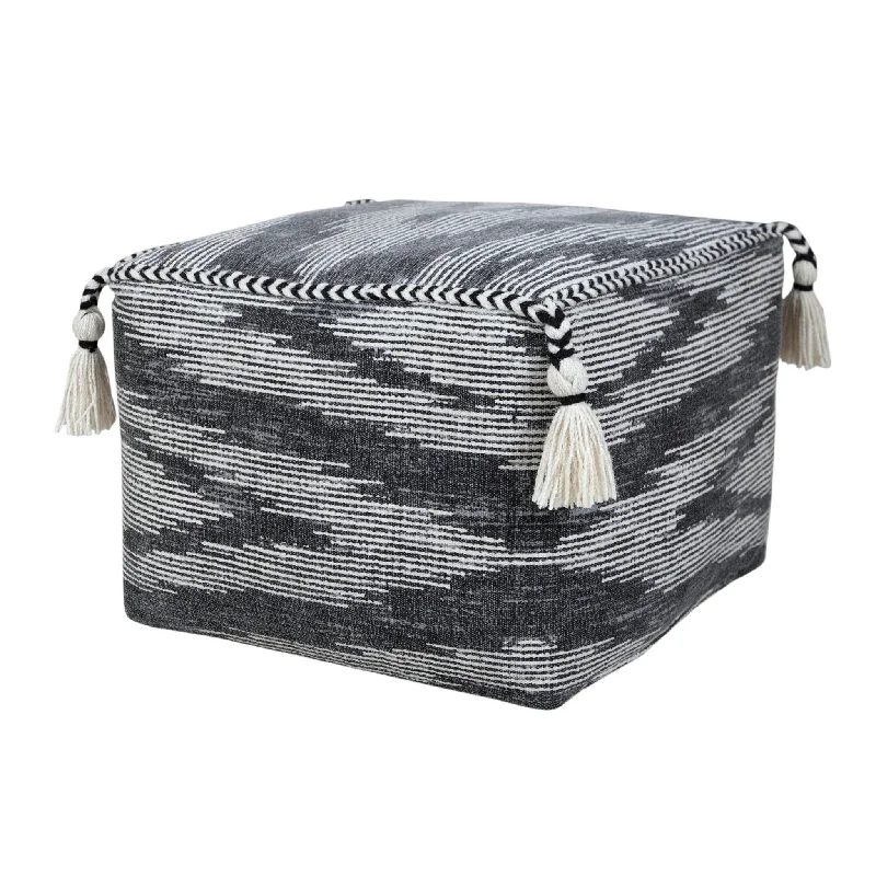 Cotton Ottoman Square - Gray