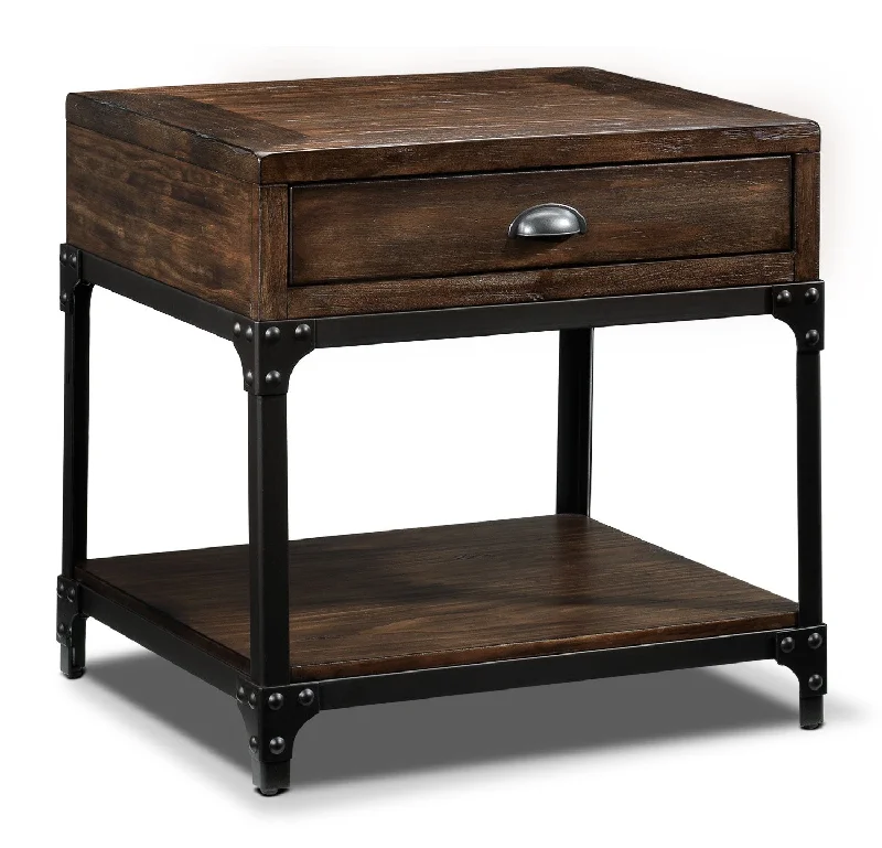 Edler End Table - Brown