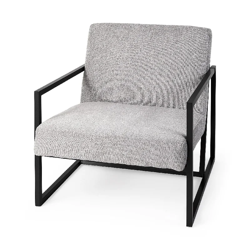 Geo Modern Accent Or Side Chair - Gray / Black