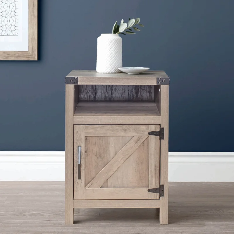 Rustic Oak End Table Side Table Side Cabinet