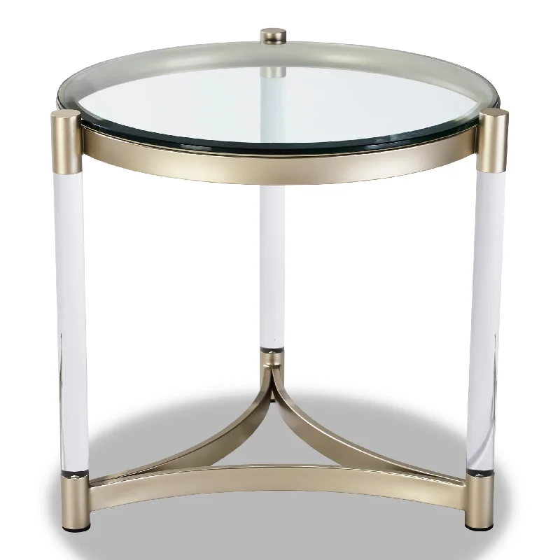 Silas End Table - Platinum